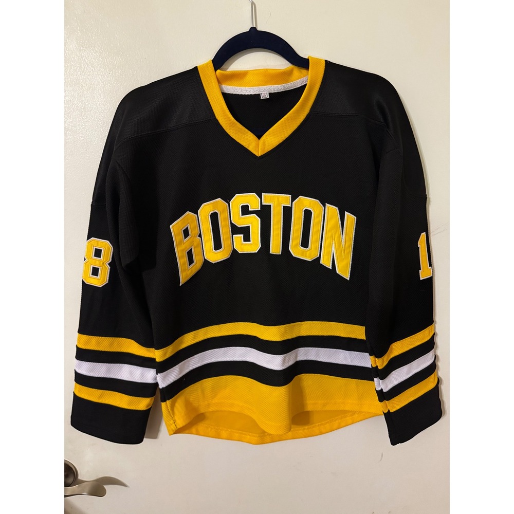Happy Gilmore Boston Bruins Adult S NHL Hockey Sweater Jersey Adam Sandler New